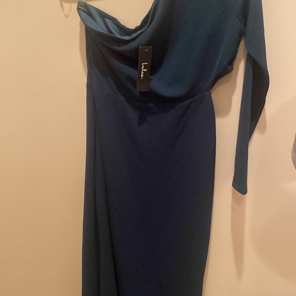 emerald green long sleeved dress - Picture 4 of 4